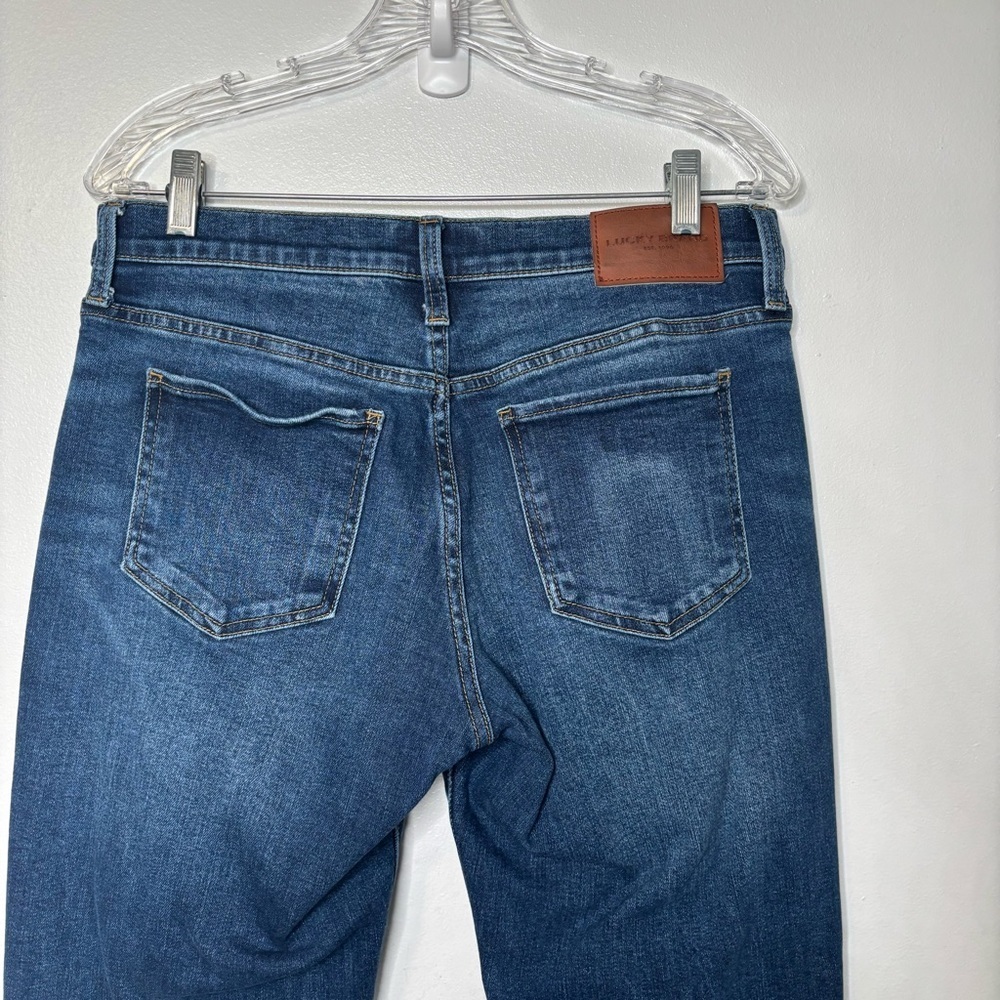 Lucky Brand Easy Rider Boot Jeans Women’s 8/29R Medium Wash Distressed Denim - Picture 3 of 8